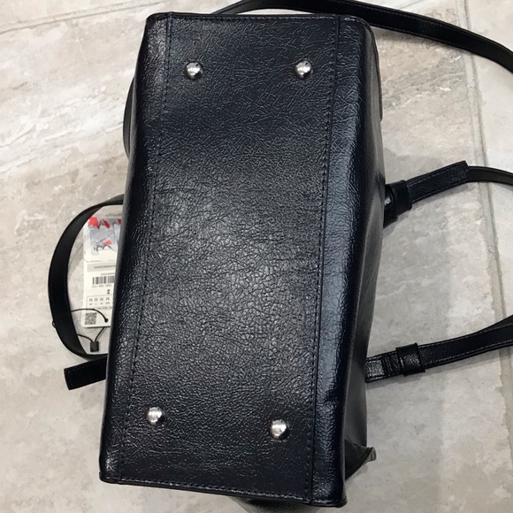 NWT Zara navy blue medium handbag - Picture 4 of 8